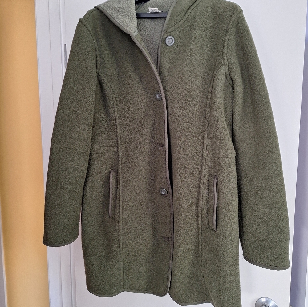 L.L. Bean Olive Green Coat for Women Size LARGE